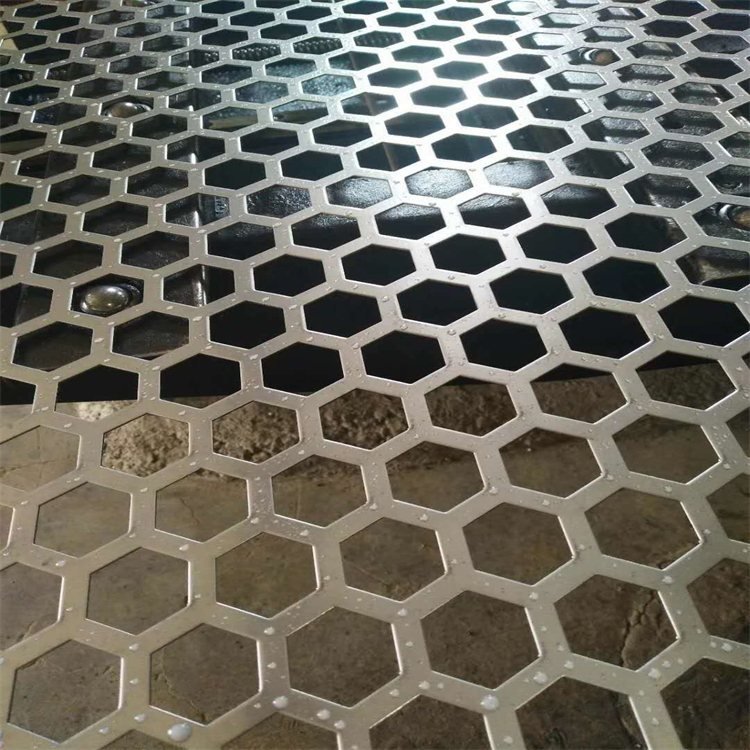 Expanded metal sheet opening and surface detail