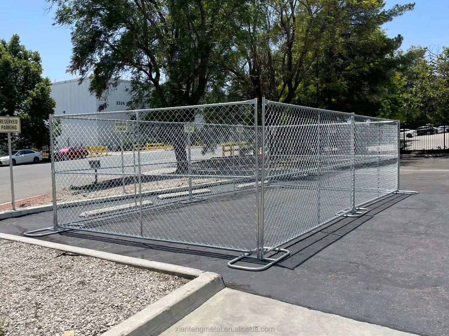 Temporary fence panels used for outdoor project site control